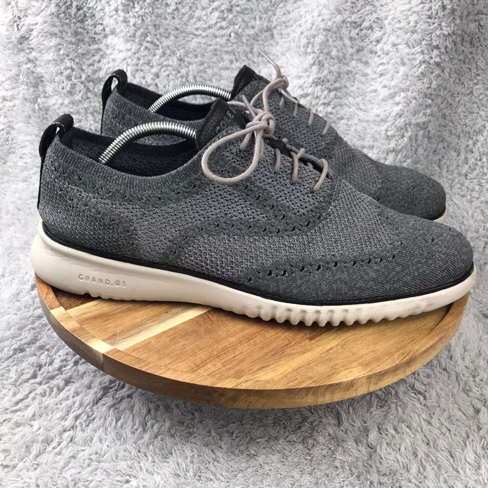 Cole Haan 2.Zerogrand Stitchlite Oxford Mens‎ 11M Gray Knit Derby Dress Sneaker